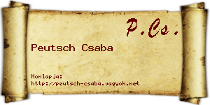 Peutsch Csaba névjegykártya