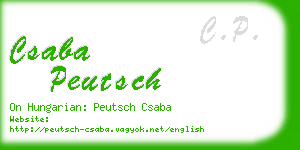 csaba peutsch business card